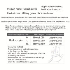 Tactical Military Gloves, Color Bullet Air Gun Shooting, Soldier Combat Anti Slip Bicycle All Finger Gloves, MEN'S Clothing GLOV