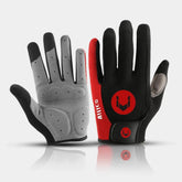 A Pair Of All-finger Gloves Breathable Shock-proof Touch-screen Bike Gloves Spring And Summer Mountain Bike Road Riding Gloves