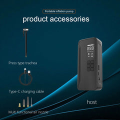 Wireless Air Pump 150psi Touch Screen/Key Portable Electric Tire Inflator For Car Bicycle Motorcycle Mini Air Compressor Injecto