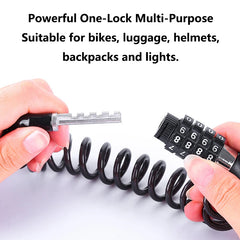 Bicycle Lock Wire Chain Bicycle Mountain Bike Motorbike Anti-Theft Combination Lock Luggage Helmet Universal Locks Accessories