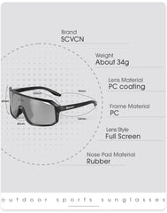 SCVCN HOT MTB Cycling Glasses for Men Women Outdoor Sports Running Drving Sunglasses UV400 Road Running Bike Bicycle Goggles