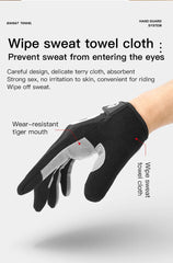 1 Pair Of All-finger Gloves Breathable Shock-proof Touch-screen Bike Gloves Spring And Summer Mountain Bike Road Riding Gloves