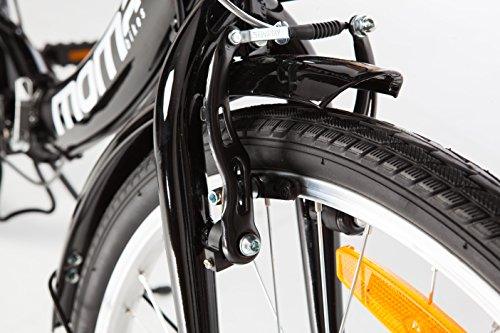 Moma Bikes, TOP CLASS 24", Folding City Bike, Black, Aluminum, 6 Speeds, Comfort Saddle