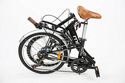 Moma Bikes, TOP CLASS 24", Folding City Bike, Black, Aluminum, 6 Speeds, Comfort Saddle