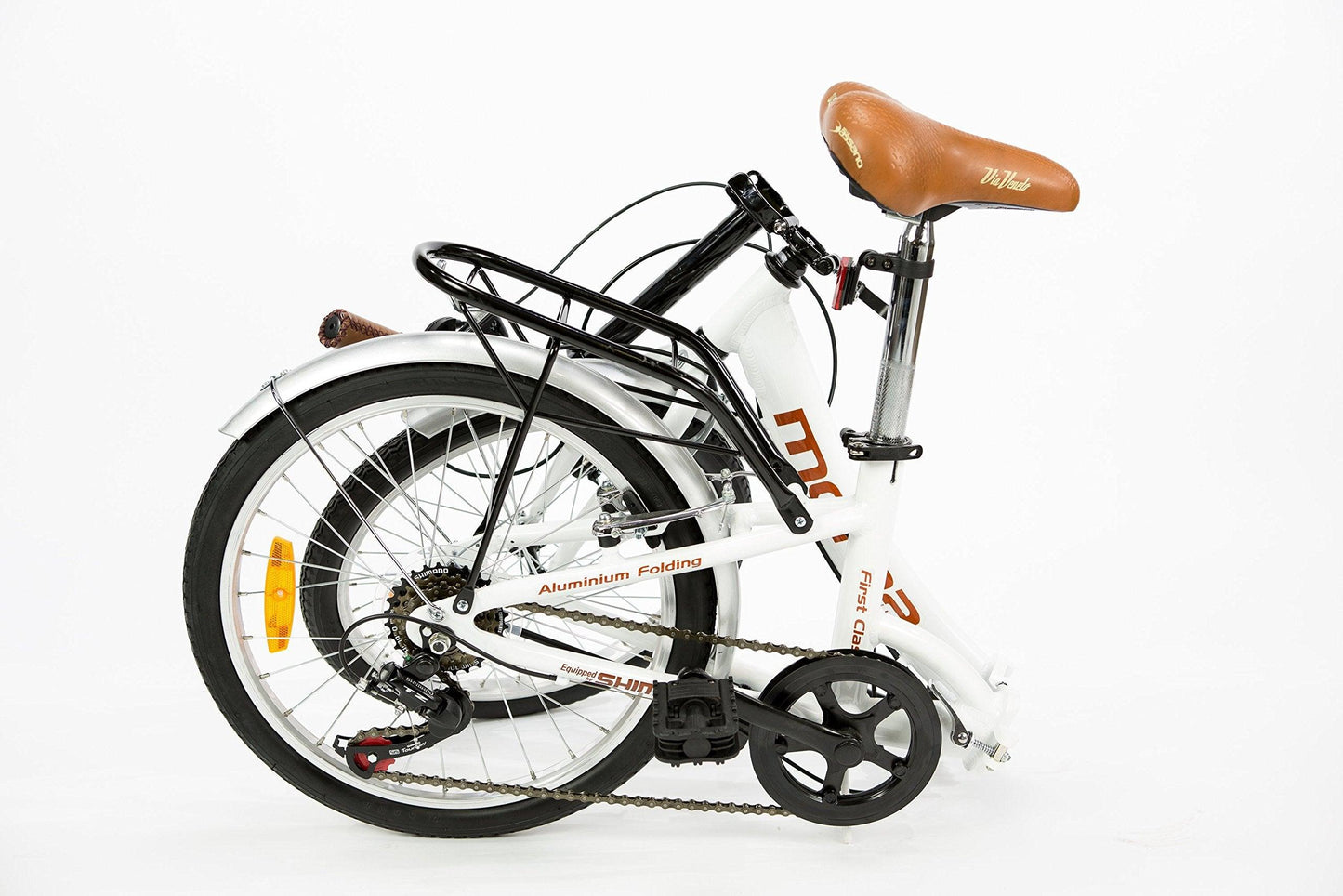 Moma Bikes, First Class Folding City bike 20", white, Aluminum, SHIMANO 6 Speeds, Comfort Saddle
