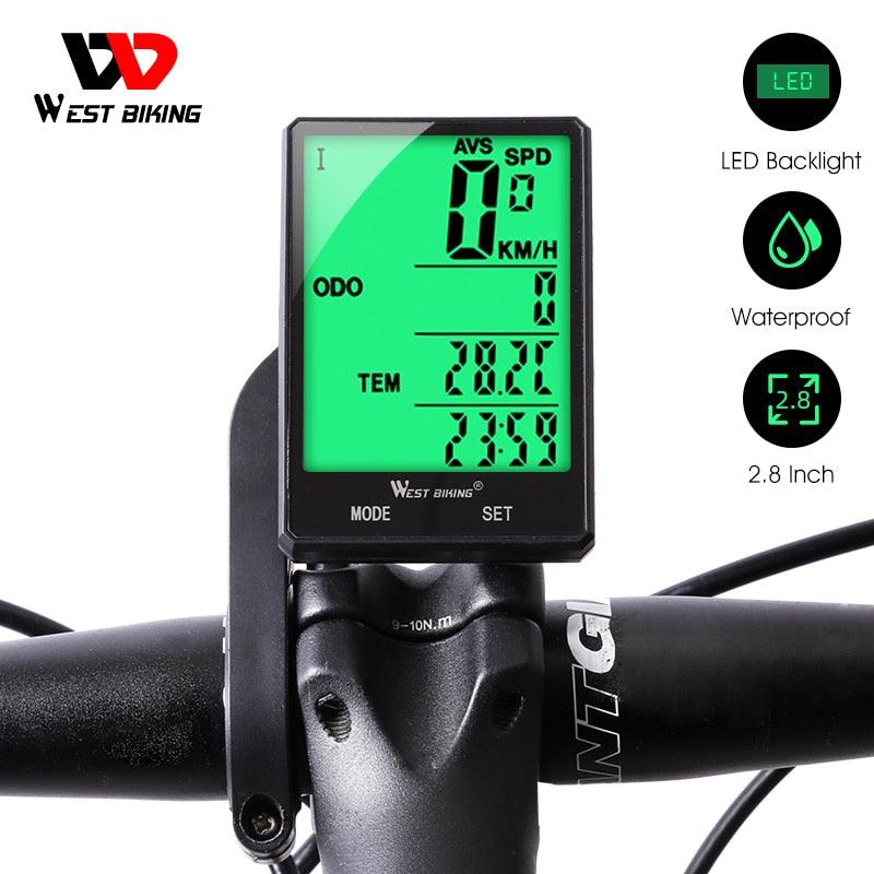 Misuratore cablato tachimetro per Computer da bicicletta impermeabile contachilometri  per bici Display della temperatura supporto per contachilometri da ciclismo