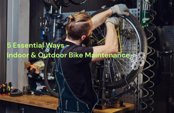 Mechanic performing indoor bike maintenance in workshop, Pogo Cycles electric bike service
