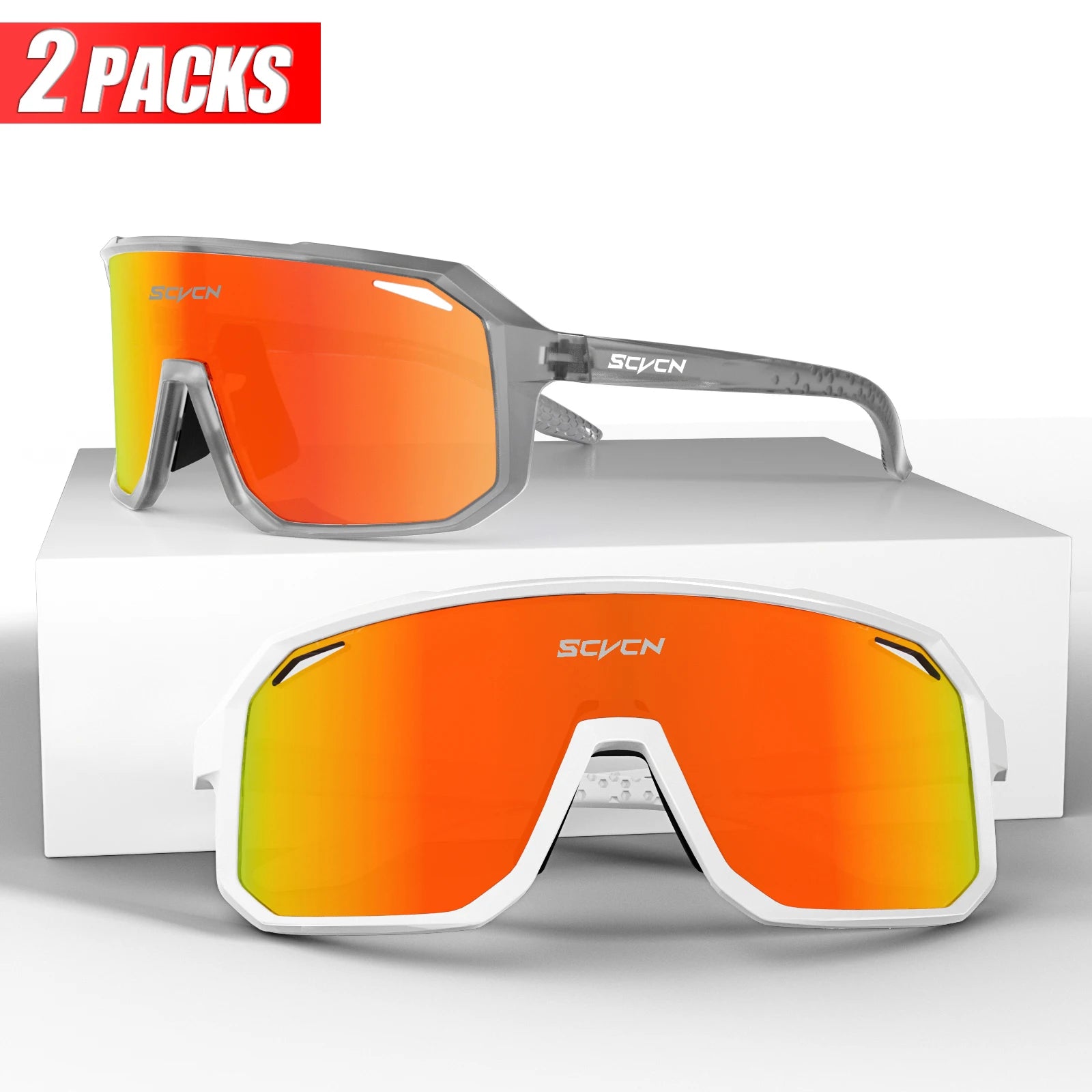 SCVCN Sports Men UV400 Sunglasses Cycling Glasses Runing Cycl Camp Bike Eyewear MTB Outdoor Goggles Bicycle Women Hunting