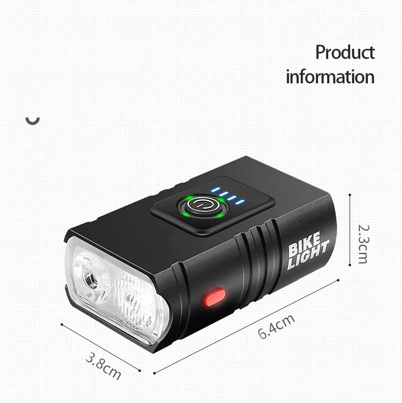 1000LM Bike Light Headlight T6 Bicycle Flashlight LED USB Rechargeable Torch Aluminum Alloy Cycling High Beam Low Accessories 10
