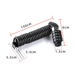 Bicycle Lock Wire Chain Bicycle Mountain Bike Motorbike Anti-Theft Combination Lock Luggage Helmet Universal Locks Accessories
