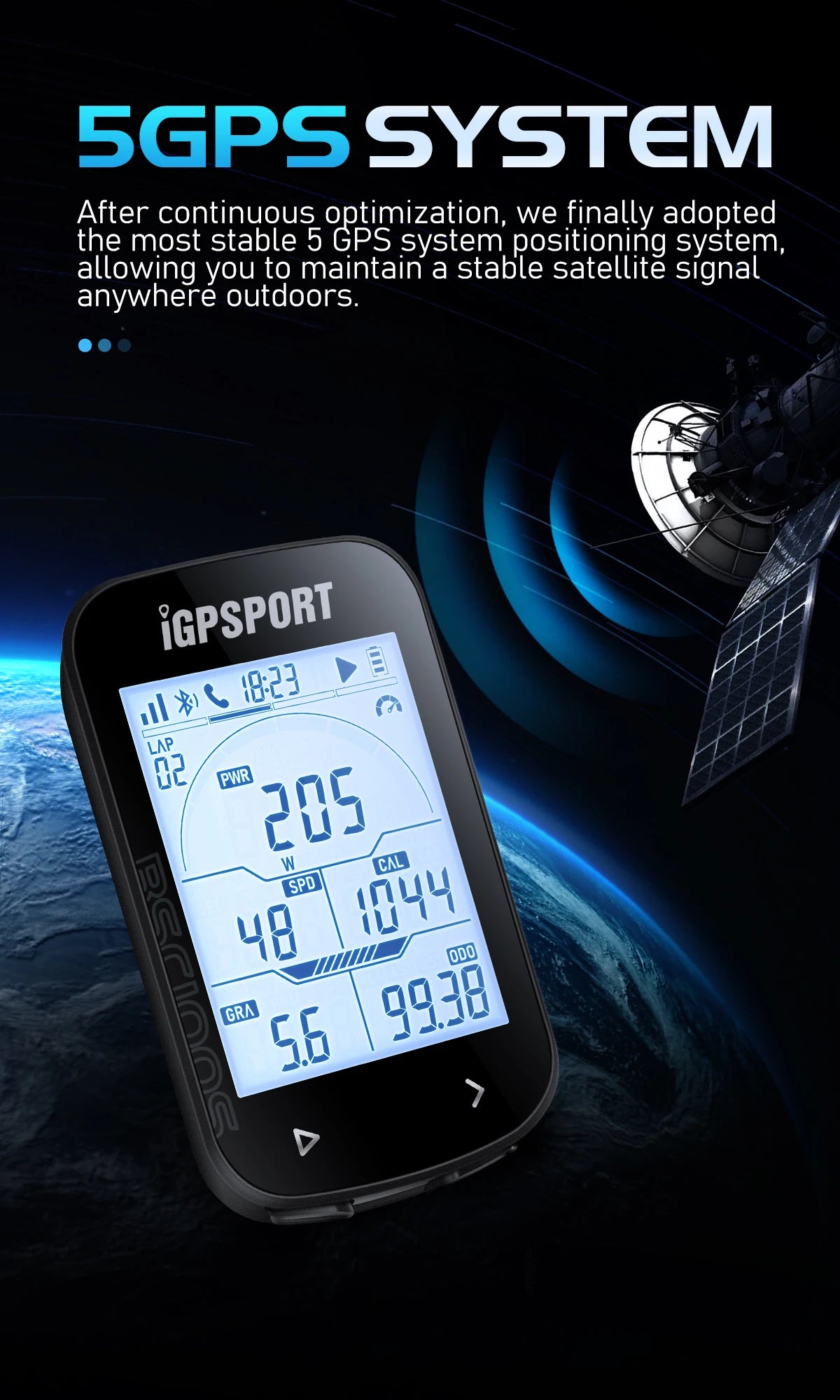 iGPSPORT BSC100S GPS Odometer Cycling Bike Computer Sensors Cycl Speedomet Riding Cycling Speedometer 2.6‘’ large screen