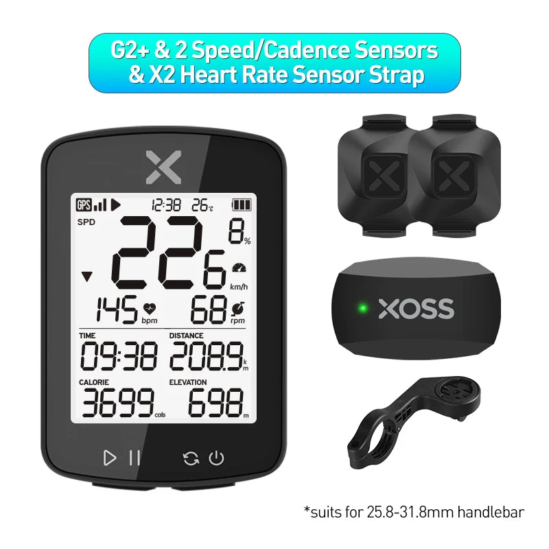 XOSS G2 Plus Bike Computer Wireless GPS Cycling Speedometer Waterproof ANT+ Cadence Speed Smart Bicycle Odometer Roadbike MTB
