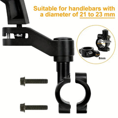 Universal Bike Handlebar Rear View Mirrors 360° Rotatable Wide Angle Safety Glass for Bicycles E-bikes