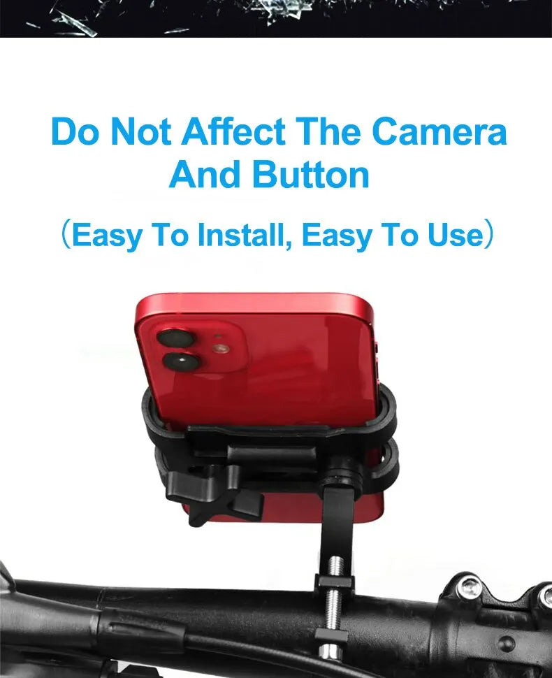 Aluminum Alloy Bike Phone Holder  Anti-slip Bracket Metal Motorcycle GPS Clip Universal Cycle Bicycle Phone Stand