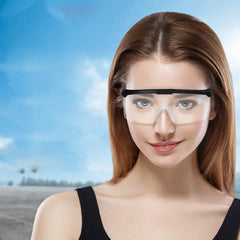 1 Pair of Splash Proof and Dust-Proof Neutral PC Lens Bicycle Goggles, Impact Resistant Welding Riding Decorative Glasses