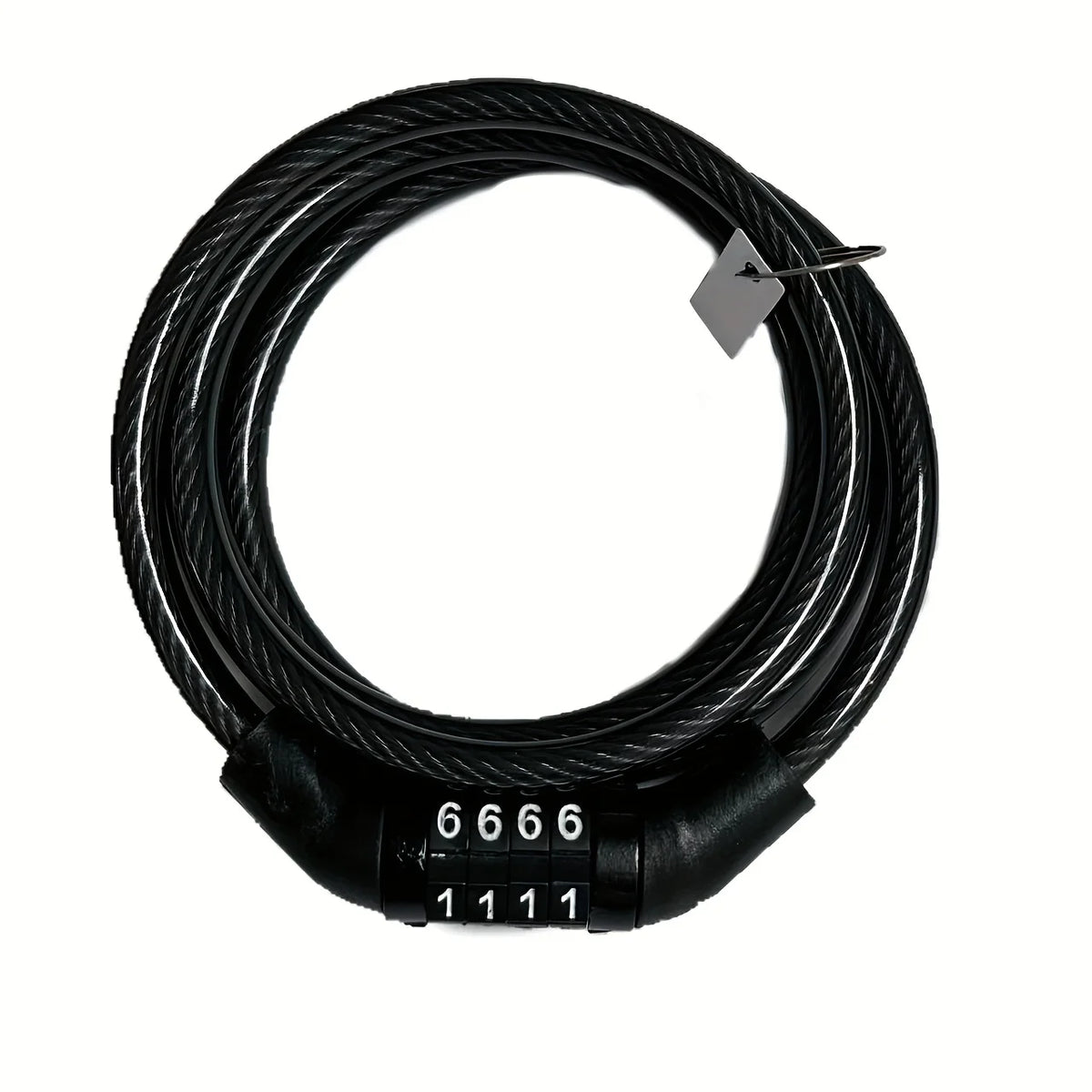 Bicycle Lock with 4-Digit Password, Anti-Theft Lock, Bicycle Safety Accessories, Steel Cable Bicycle Lock