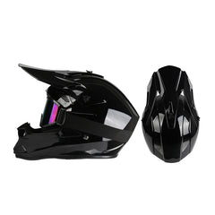 Off Road Motorcycle Helmet Rally Downhill Full Helmet Riding with Goggles Suitable for All Seasons for Men Women and Children