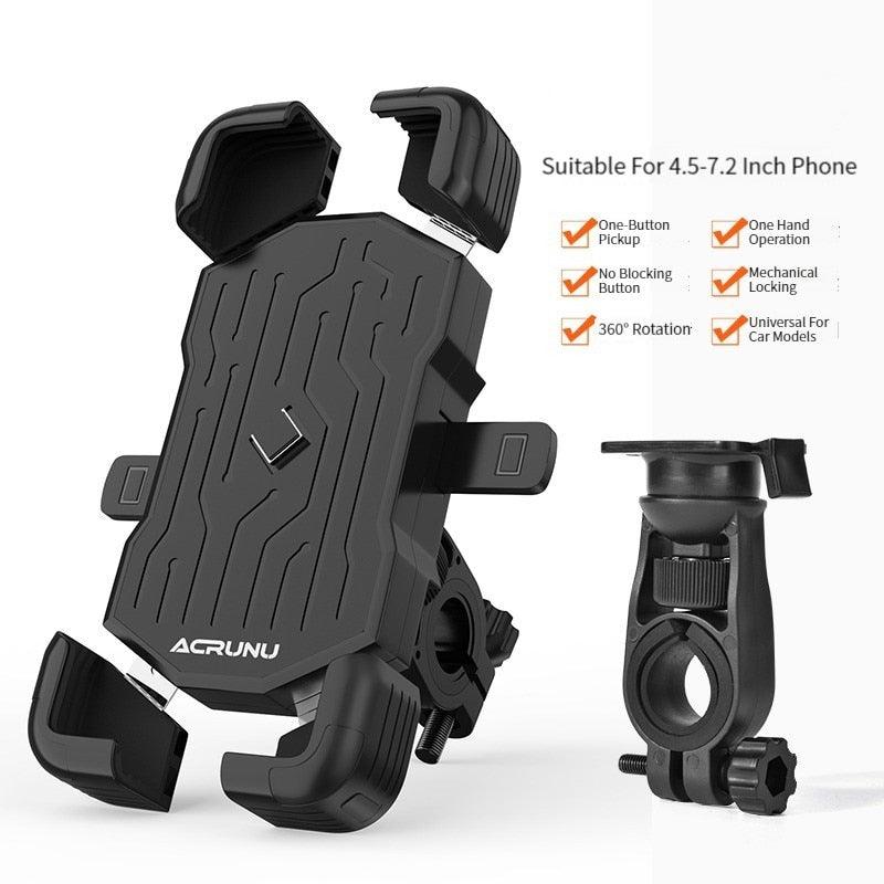 Acrunu Motorcycle Phone Holder MTB Waterproof Cell Phone Holder Bike Phone Holder 360° Rotation Electric Scooter Holder - Pogo Cycles