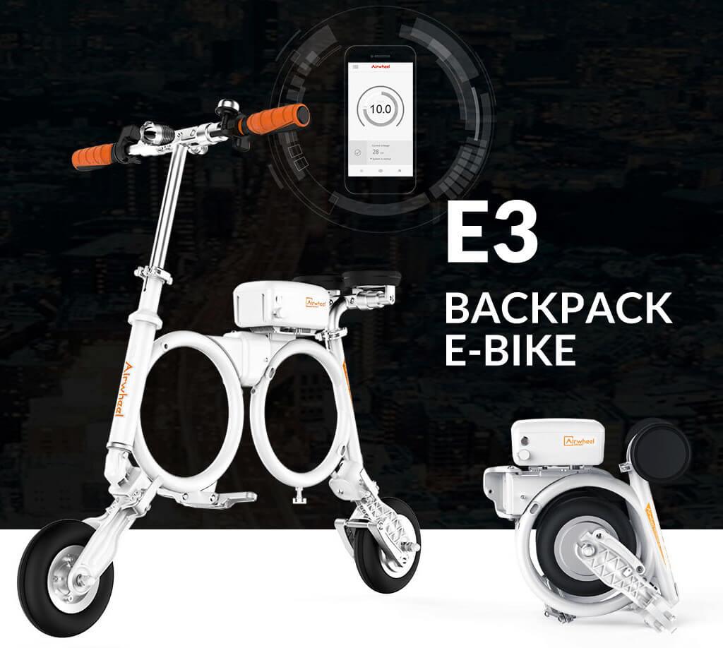 Airwheel E3 Lightest Folding Electric Bike - Pogo Cycles available in cycle to work