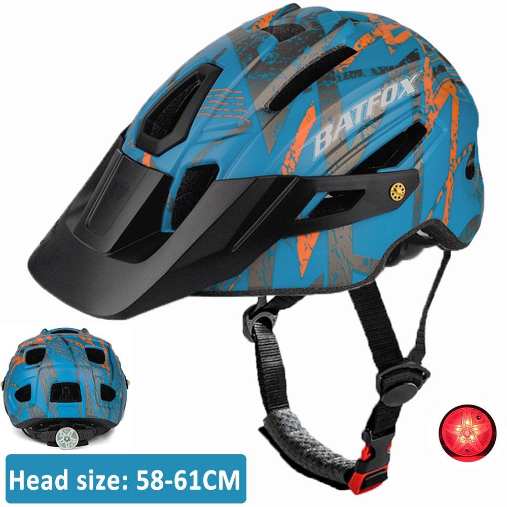 BATFOX cycling helmet for men mountain bike helmet with light - Pogo Cycles