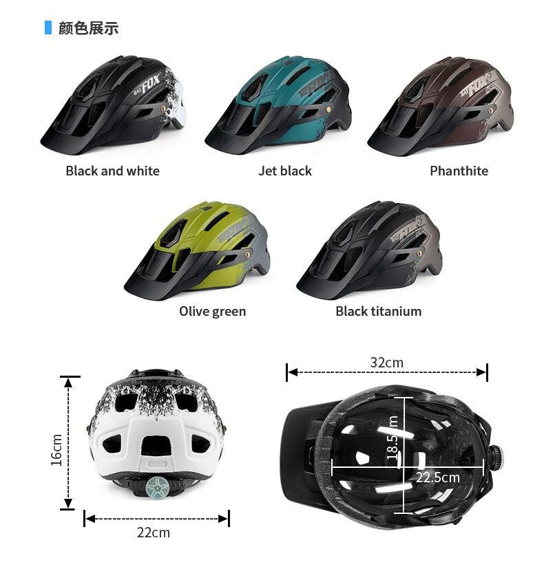 BATFOX cycling helmet for men mountain bike helmet with light - Pogo Cycles