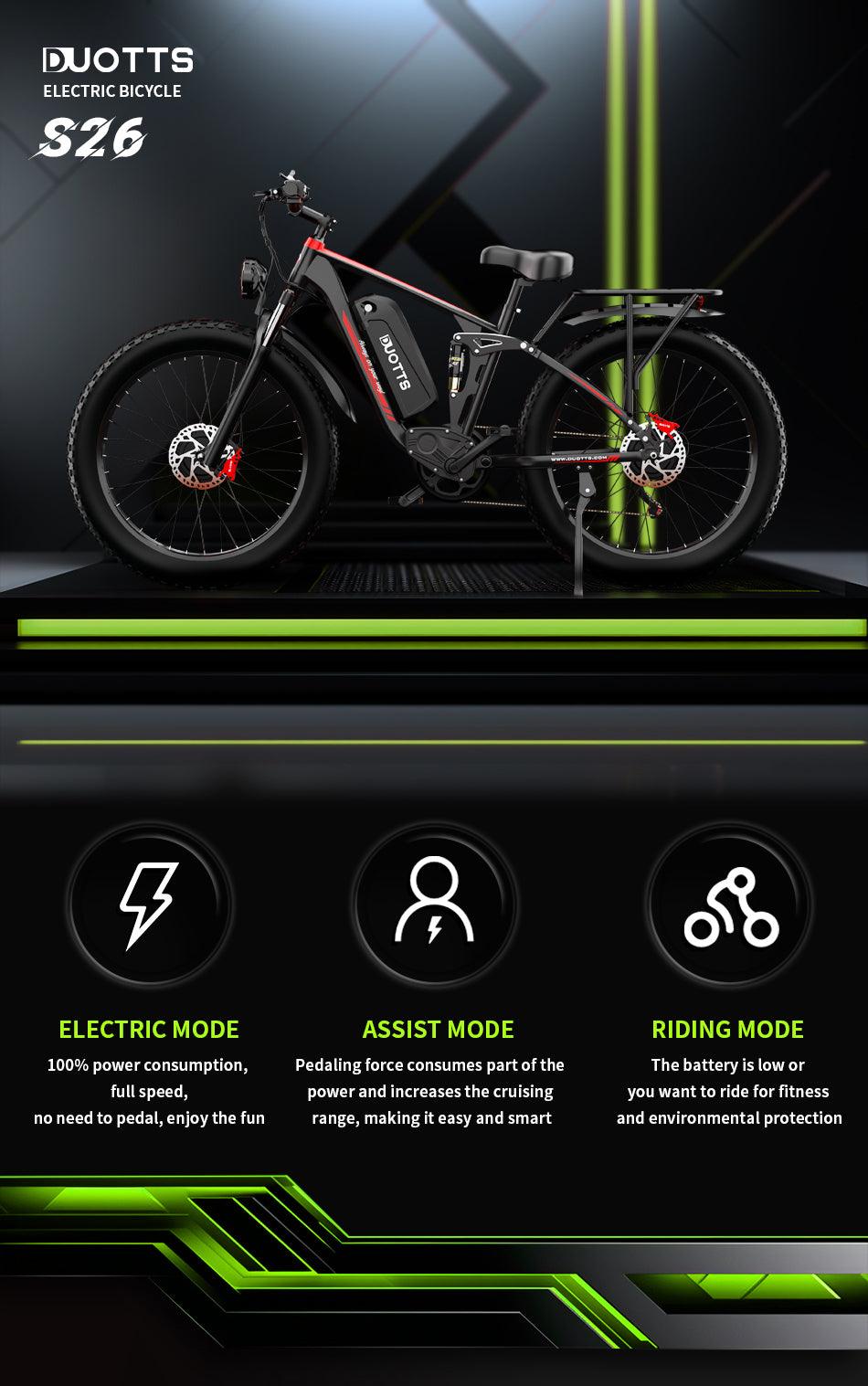 DUOTTS S26 Electric Bike Pre order ( Available by early February) - Pogo Cycles