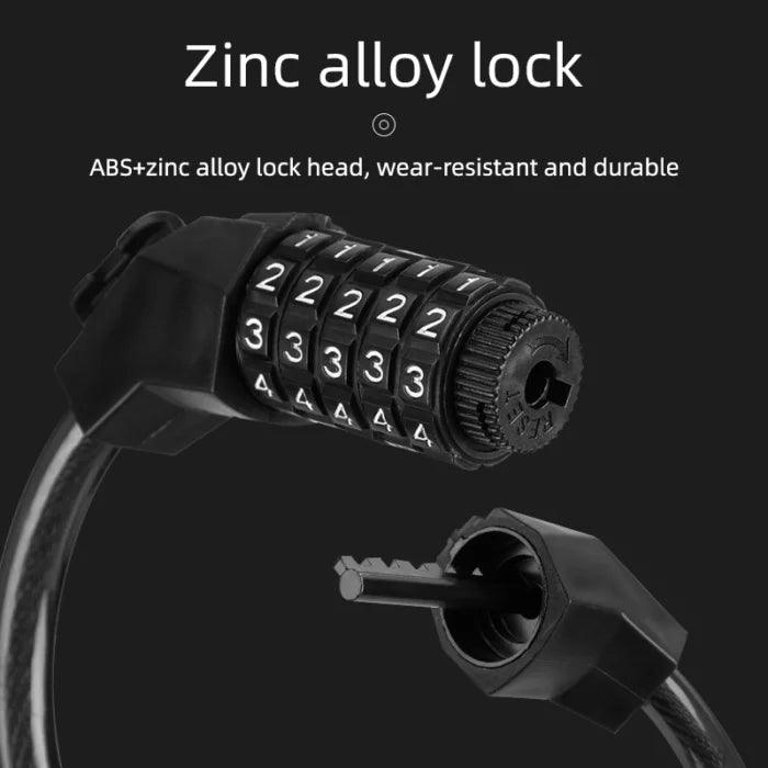 Ebike Password Alloy Lock For Bike E-MTB Easy Carrying 1.5M - Pogo Cycles