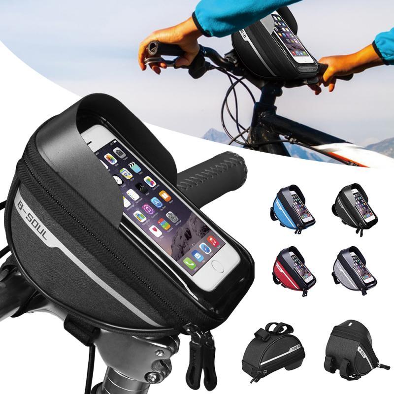Hot Bicycle Frame Front Tube Bag MTB Bike Handlebar Cell Mobile Phone Bag Portable Waterproof Practical Touch Screen Phone Hold - Pogo Cycles