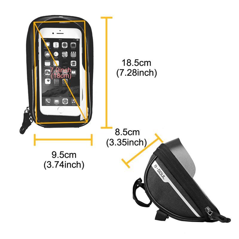 Hot Bicycle Frame Front Tube Bag MTB Bike Handlebar Cell Mobile Phone Bag Portable Waterproof Practical Touch Screen Phone Hold - Pogo Cycles