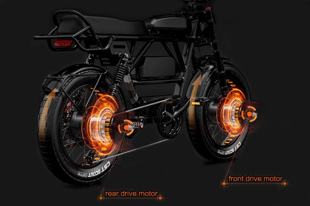 LANKELEISI X-Black Knight Dual Motor Electric Bike - US - Pogo Cycles