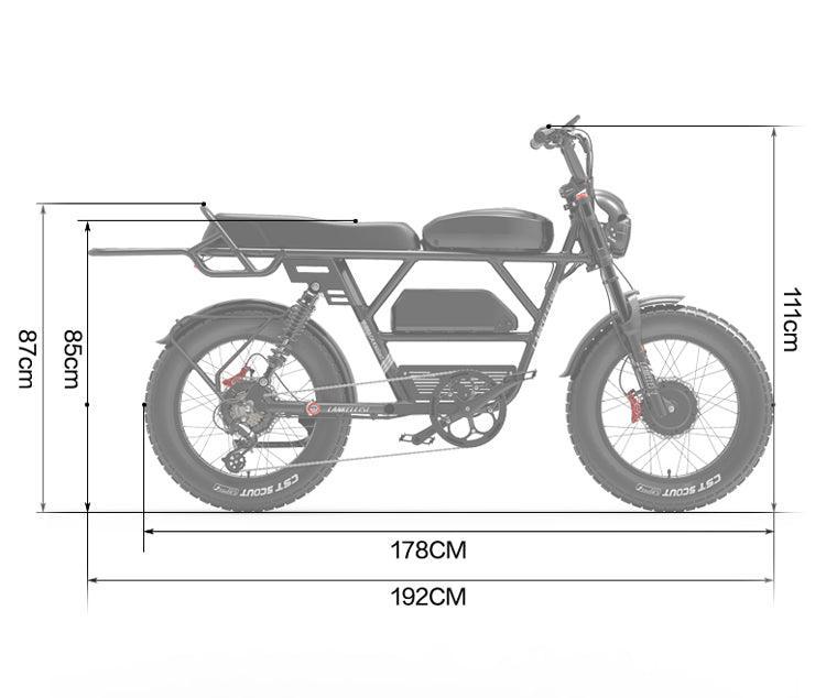 LANKELEISI X-Black Knight Dual Motor Electric Bike - US - Pogo Cycles