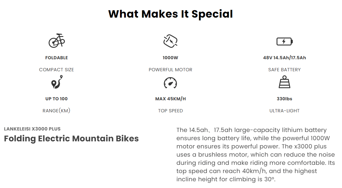 Lankeleisi X3000 Plus 17.5 AH Electric Mountain Bike - Pogo Cycles available in cycle to work
