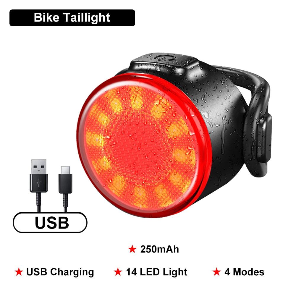 LED Bike Taillight Bicycle Front Rear Light USB Rechargeable Safety Warning Bike Headlight Lamp Safety Bicicleta Для Велосипеда - Pogo Cycles