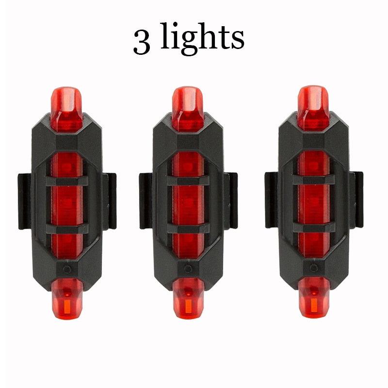 MTB Bicycle Light Bike Front Rear Lights Set Mountain Bike Night Cycling Headlight USB LED Safety Taillight Bike Accessories - Pogo Cycles