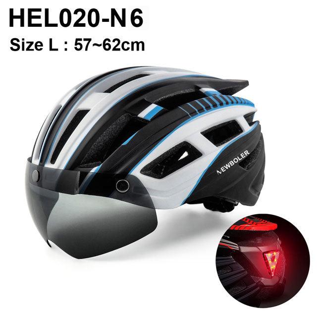 NEWBOLER Cycling Helmet Man Women LED Light Helmet Road Mountain Bike Helmet Lens For Riding Bicycle Sports Skateboard Scooter - Pogo Cycles