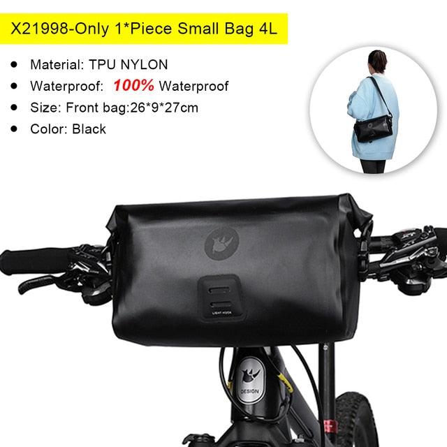 Rhinowalk Bike Handlebar Bag Waterproof Big Capacity 4L-12L Frame Front Tube Cycling Bag Trunk Pannier Bike Accessories - Pogo Cycles