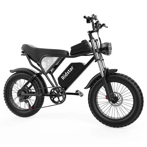 Ridstar Q20 Electric Bike in black color available for preorder, arriving end of May- Pogo Cycles