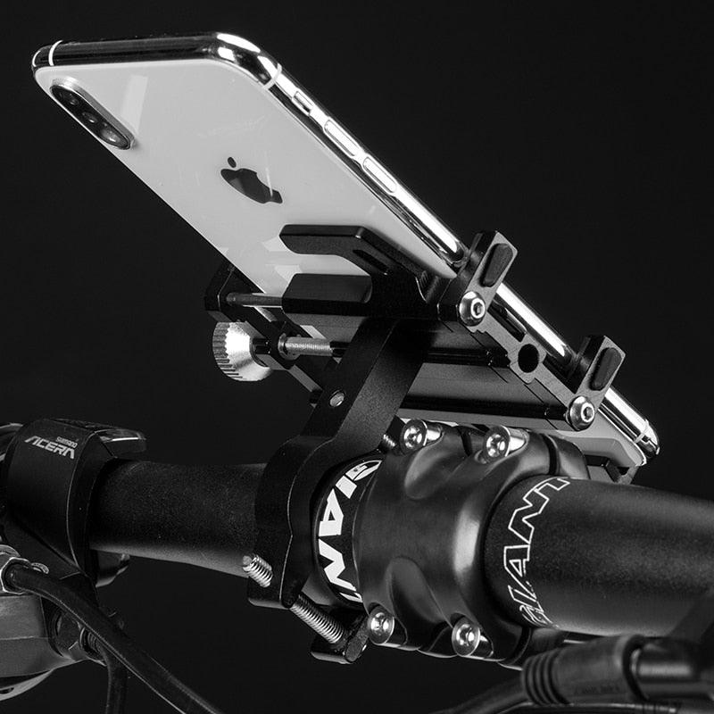 ROCKBROS Phone Holder Motorcycle Electric Bicycle Smartphone CNC Aluminum Alloy Bracket Five Claws Mechanical Bike Phone Holder - Pogo Cycles