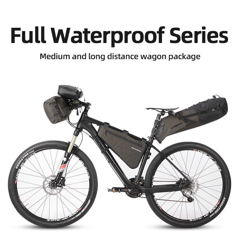 ROCKBROS Rainproof Bike Bag Large Capacity MTB Road Frame Bag Triangle Pouch Waterproof Caulking Bicycle Bag Pannier Accessories - Pogo Cycles