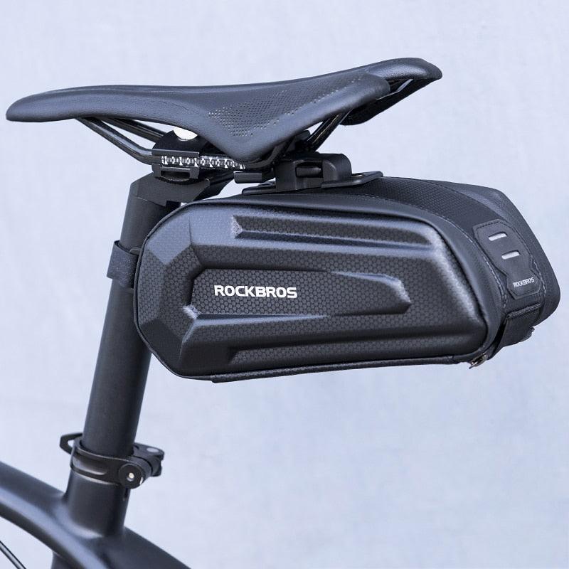 ROCKBROS1.7L Bicycle Bag Waterproof Rear Large Capatity Quick Release Seatpost Shockproof Double Zipper Rear Bag Accessories - Pogo Cycles