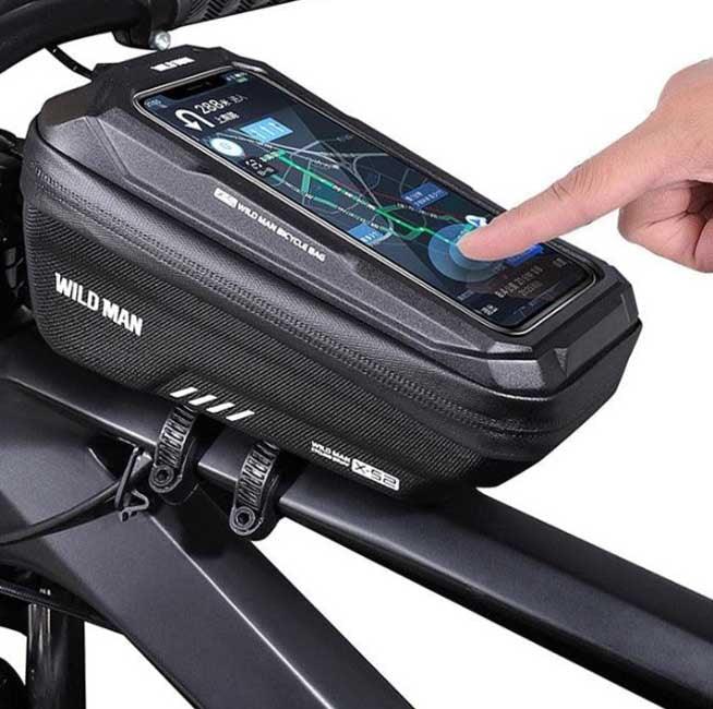 WILD MAN Rainproof Bicycle Bags Bike Handlebar Bag Top Tube Bag Cycling  Saddle Bag Cycle Tool Bag Mtb Accesorios Hard Shell