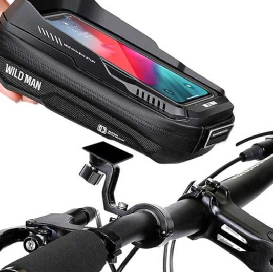WILD MAN Rainproof Bike Bag Hard Shell Bicycle Phone Holder Case Touch Screen Cycling Bag 6.7 Inch Phone Case Mtb Accessories - Pogo Cycles