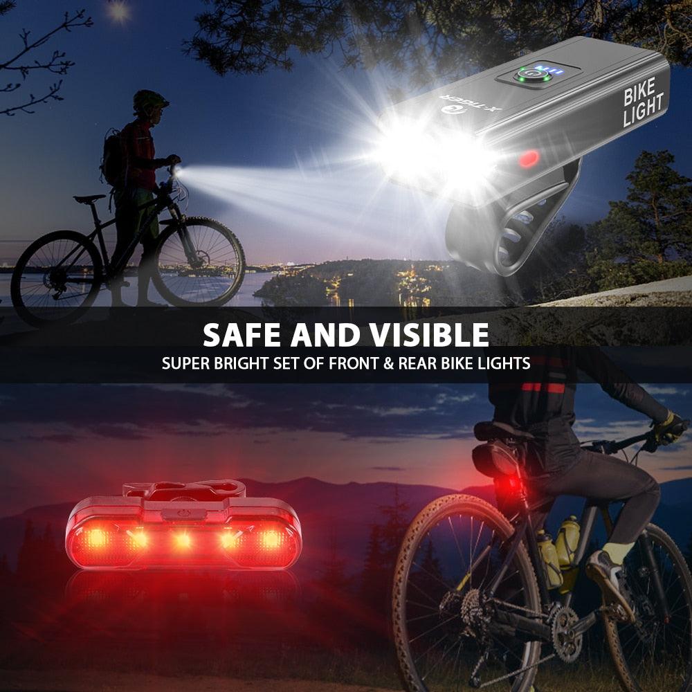 X-TIGER Bicycle Light Rainproof USB Charging LED Cycling Lights Front Lamp Headlight Aluminum Ultralight Flashlight Bike Light - Pogo Cycles