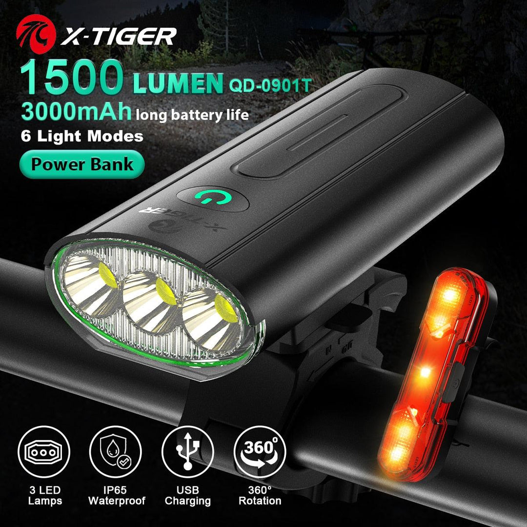 X-Tiger Fahrradlicht Scheinwerfer Fahrradlampe mit Power Bank wiederau –  Pogo Cycles