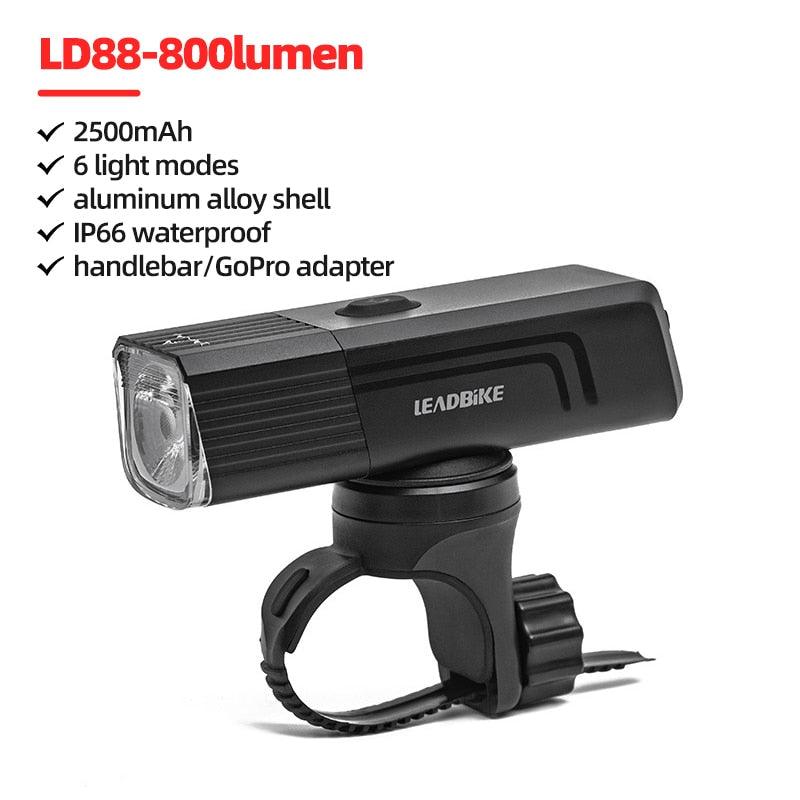 XOSS Bike Light Headlight 400/800/1500 Lm Waterproof USB Rechargeable MTB Front Lamp Head Lights Bicycle Flash Torch - Pogo Cycles