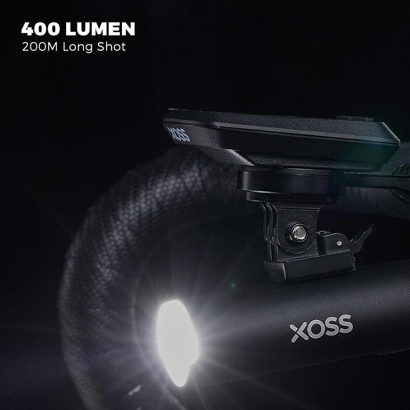 XOSS XL400 Bike Light Headlight Waterproof USB Rechargeable MTB Front Lamp Bicycle Flash Light - Pogo Cycles