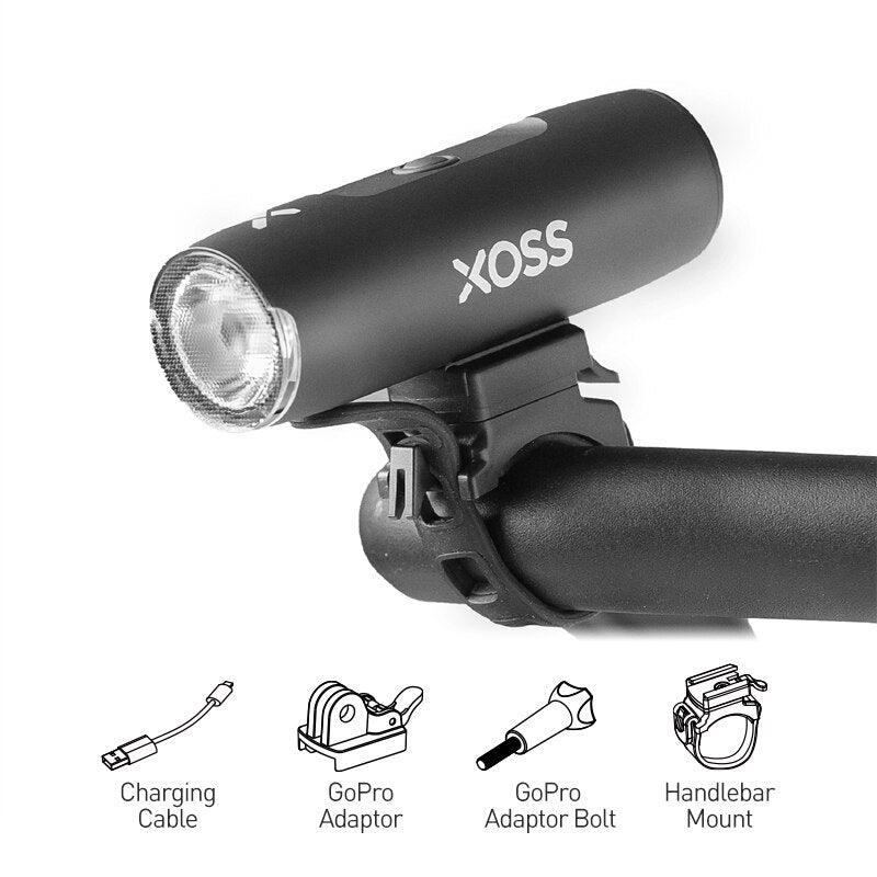 XOSS XL400/XL800 Bike Headlight 400/800 Lumen USB Rechargeable Road MTB Front Lamp Bicycle Light Aluminum Ultralight Flashlight - Pogo Cycles