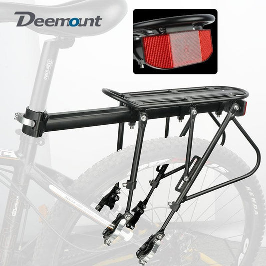 Deemount Heavy Duty Bicycle Luggage Carrier Rear Cargo Rack Stand 24-29'' Bike Trunk 100 KGS Load Fit 4.0 ‘’ Fat Bike Tire - Pogo Cycles