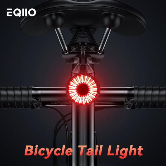 Eqiio Bicycle Rear Light 6 Modes Bike Tail Light USB Rechargeable Aluminum MTB Road Saddle Seatpost LED Warning Cycling Lamp - Pogo Cycles