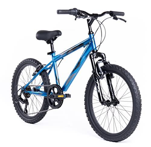 Huffy Stone Mountain Junior Boys Hardtail Mountain Bike 20 Inch Wheel 6 Speed Metallic Blue 6-9yrs - Pogo Cycles